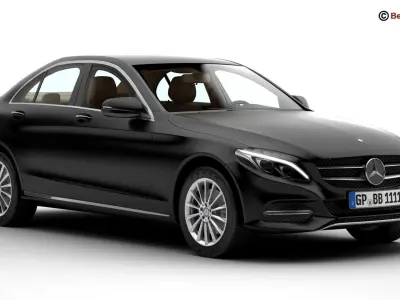 Mercedes C Class 2015 2 Versions 3D model