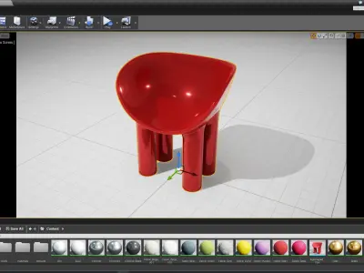 Faye Toogood Fiberglass Roly Poly UE4 Low-poly 3D model