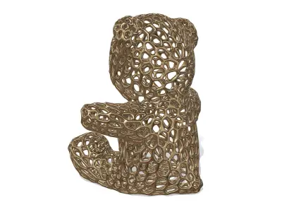 Bear Voronoi Style  3D print model