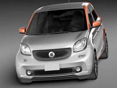 Smart ForFour 2015 3D model