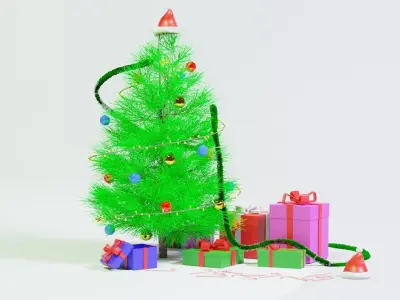 christmas pine tree 3D model