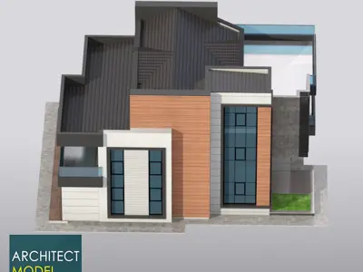Architectural 3d Model Home Low-poly 3D model