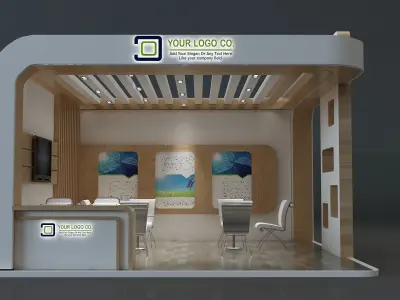  Booth Exhibition Stand a672e 3D model