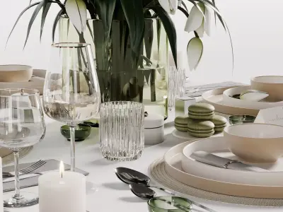 Tableware set 19 3D model