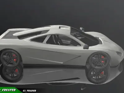 Lowpoly McLaren Super Racing Car 3d model Low-poly 3D model