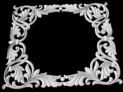 Central decor ornament for furniture 3D model 499