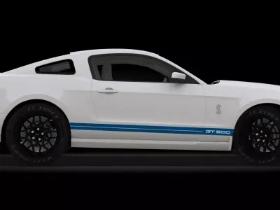 Mustang Shelby GT500 Low-poly 3D model