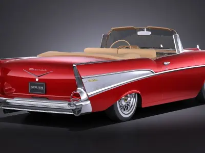 Chevrolet Bel Air Convertible 1957 VRAY 3D model