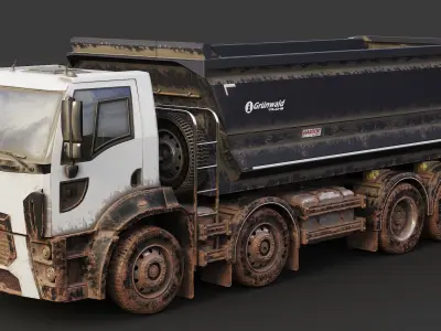 Mud Car Dump Truck 16 3D model