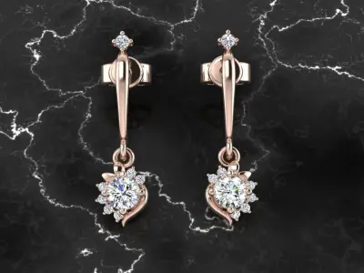 Jewelry Earring 3D print model 18