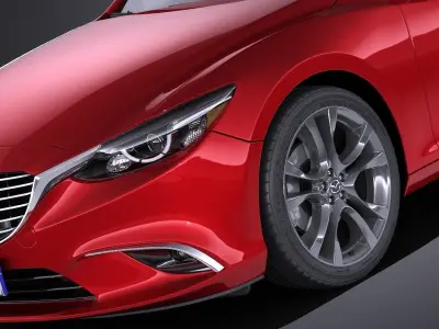 Mazda 6 sedan 2016 VRAY 3D model