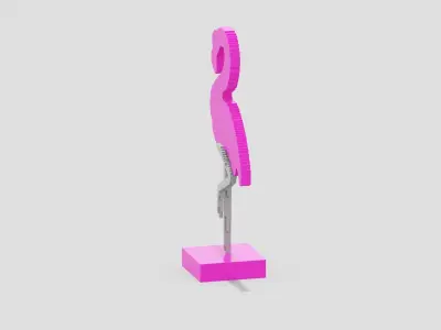 Voxel Flamingo Decor Low-poly 3D model