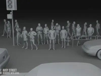 Busy Street 3D model