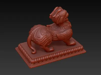 3D Chinese Dragon Statuette 3D model