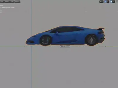 Lamborghini Huracan debree apocalypse textured for your Game Dev Low-poly 3D model