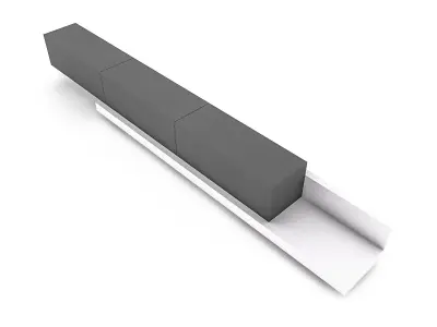 3D model modern minimal tv stand Low-poly 3D model