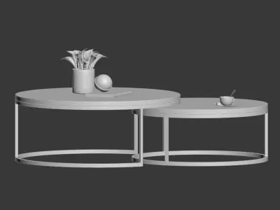 Malay Nested Coffee Tables Boydblue 3D model