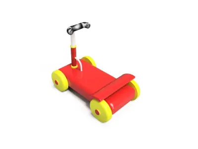 BIKE 3D toy scooter Free low-poly 3D model