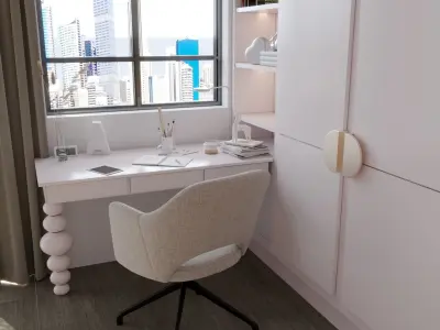 purple interior 3D model