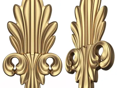 Carved Decor Furniture 02 Low-poly 3D model