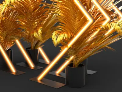 Neon Squares - Photo Opportunity 3D model