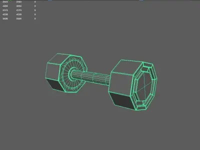 dumbbell Low-poly 3D model get