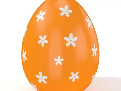 Easter Egg Cracked  N006 Low-poly 3D model