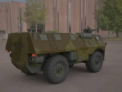VAB VTT 4X4 military vehicle 3d model 3D model