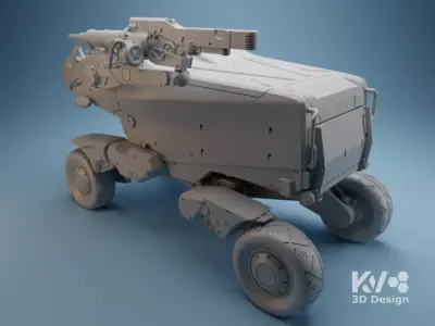 KV-Death Stranding-Pickup Off-Roader Armored 3D print model