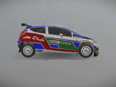 Rally Car Low-poly 3D model
