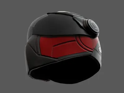 Helmet scifi racer Generic sport scifi human  Low-poly 3D model