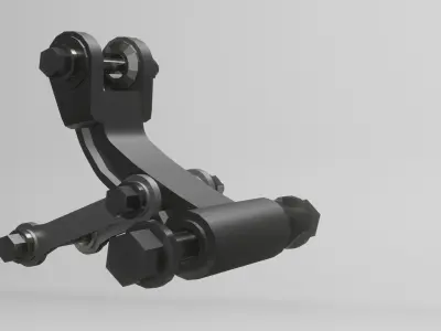 Rear Monoshock Suspesion for Motorcyle with Prolink 3D model