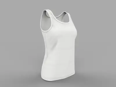 Women tank top with UV map Low-poly 3D model