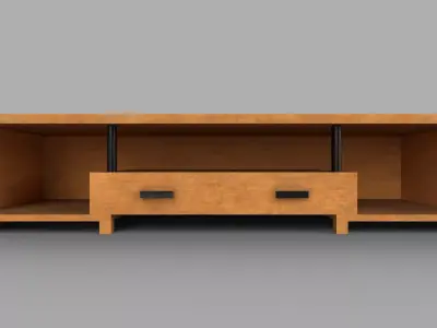 cabinet tv stand with drawers Low-poly 3D model