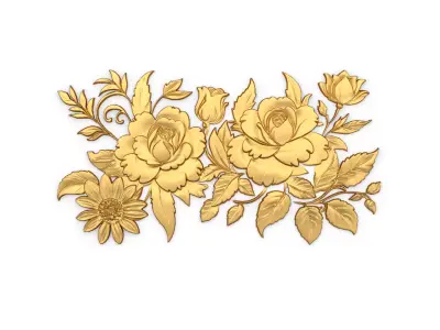 Classic carved decor ornament 411  3D model