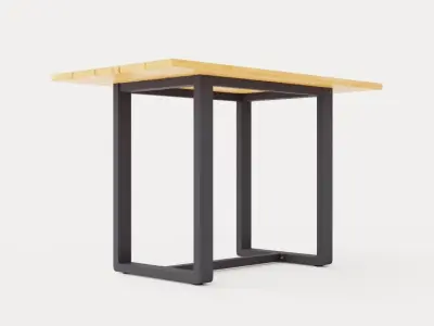 Long Island bar table Low-poly 3D model