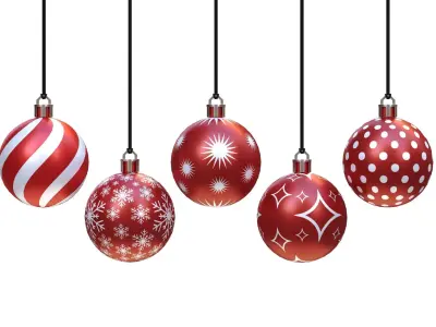 Christmas Ball Collection 04 Low-poly 3D model