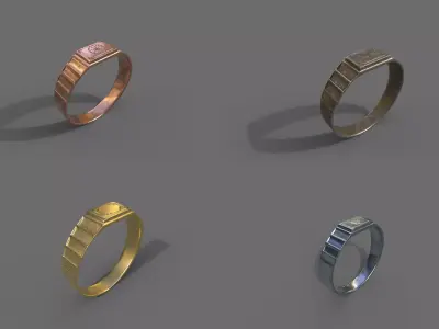 High-Quality 3D Ring Model Low-poly 3D model