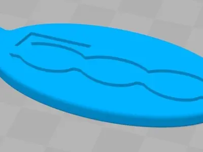 Keychain Fiat 500 Free 3D print model