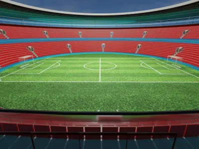 Football Stadium  Low-poly 3D model