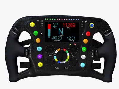 RS16 Steering Wheel Low-poly 3D model