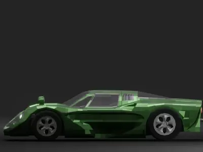 LMP Race Car LowPoly Low-poly 3D model