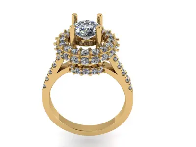  Diamond Wedding Ring 3D print model