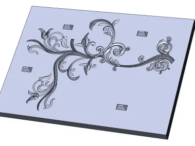 Chandelier horn 3D print model 3D model