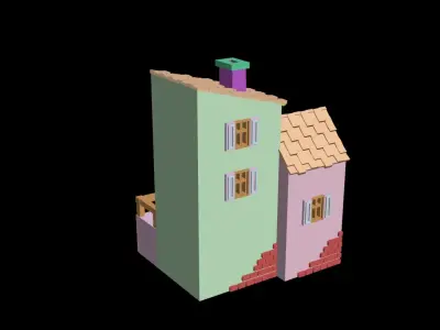 Medieval House 25 3D print model 3D model