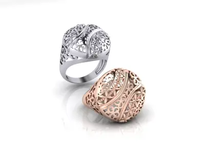 fusion luxury gold ring 3D print model