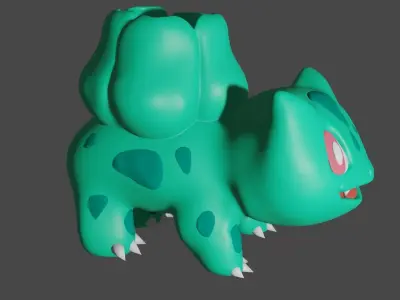 3D Printed Pokemon Bulbasaur Flower Planter 3D print model