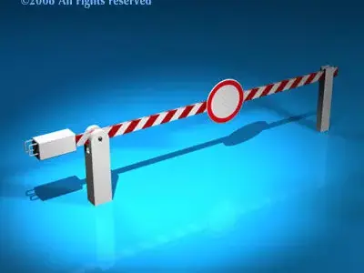 Boundary automatic barrier 3D model