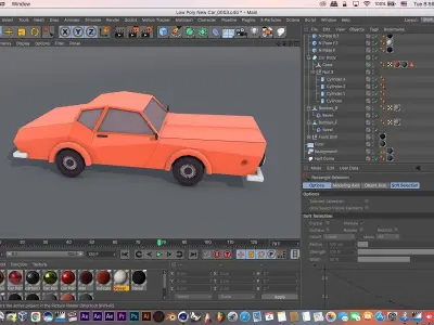 Sports Car - Low Poly  Low-poly 3D model