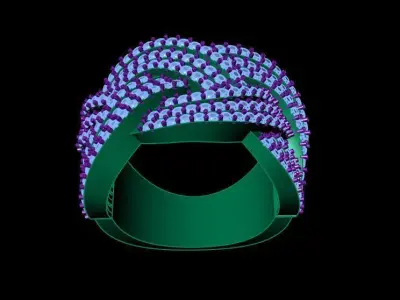 Knit Diamond Luxury Ring  3D print model